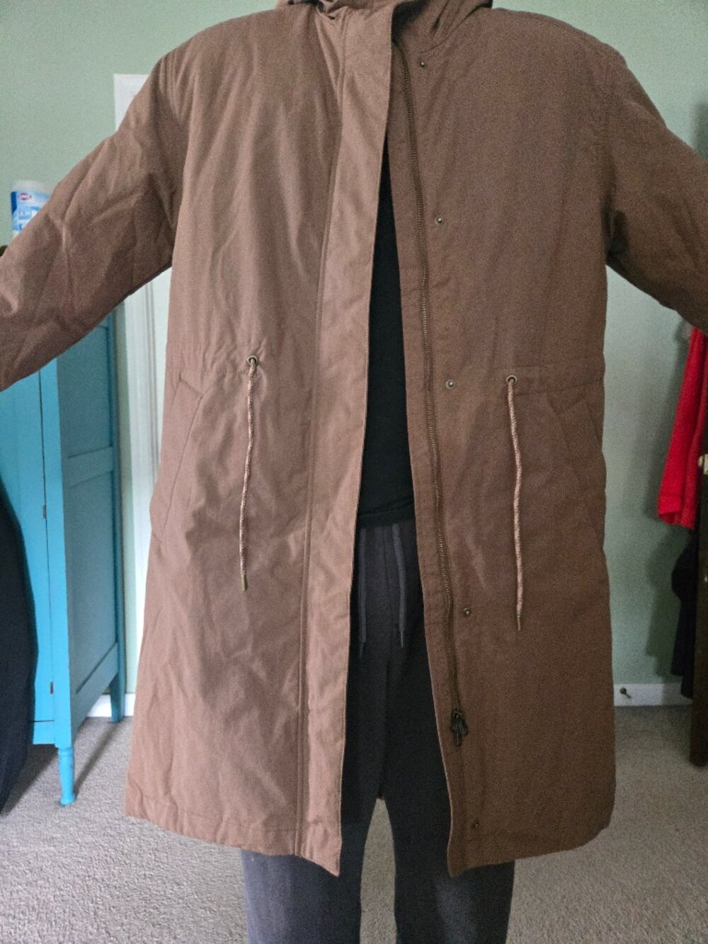 Old navy brown long coat